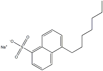 5-Heptyl-1-naphthalenesulfonic acid sodium salt Structure