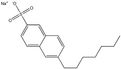 6-Heptyl-2-naphthalenesulfonic acid sodium salt Structure
