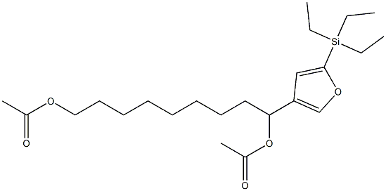 Acetic acid 1-[5-(triethylsilyl)-3-furyl]-9-acetoxynonyl ester Structure