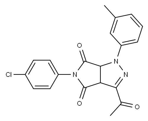 1,3a,4,5,6,6a-Hexahydro-3-acetyl-4,6-dioxo-5-(4-chlorophenyl)-1-(3-methylphenyl)pyrrolo[3,4-c]pyrazole