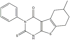 1,2,5,6,7,8-Hexahydro-3-phenyl-6-methyl-2-thioxo[1]benzothieno[2,3-d]pyrimidin-4(3H)-one