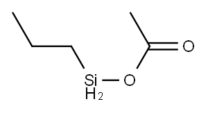 Acetic acid propylsilyl ester Structure