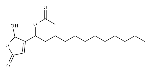 Acetic acid 1-[(2,5-dihydro-2-hydroxy-5-oxofuran)-3-yl]dodecyl ester