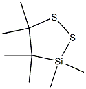 Hexamethyl-1,2-dithia-3-silacyclopentane Structure