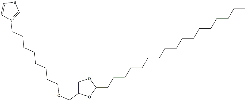 3-[8-(2-Heptadecyl-1,3-dioxolan-4-ylmethoxy)octyl]thiazolium Structure