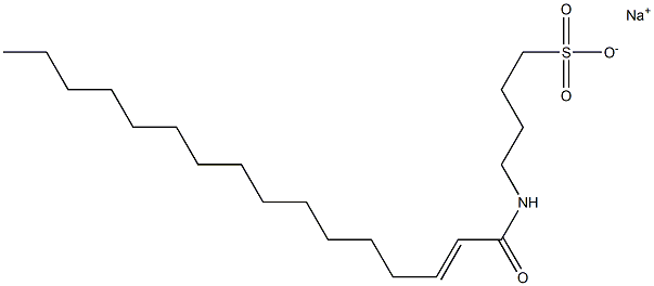 4-(2-Hexadecenoylamino)-1-butanesulfonic acid sodium salt Structure