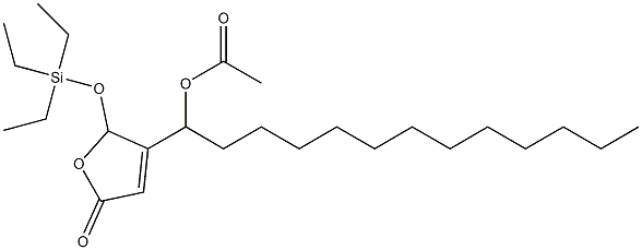 Acetic acid 1-[[2,5-dihydro-5-oxo-2-(triethylsiloxy)furan]-3-yl]tridecyl ester Structure