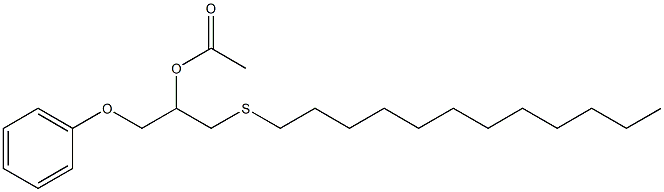 Acetic acid 1-(phenoxymethyl)-2-(dodecylthio)ethyl ester Structure