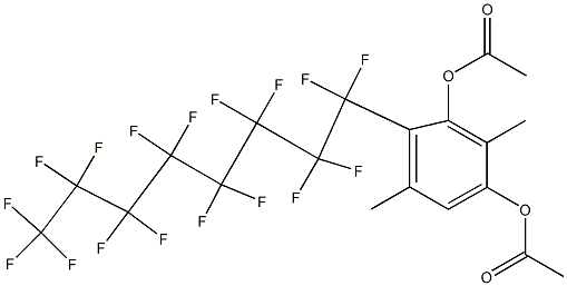 4-(Heptadecafluorooctyl)-2,5-dimethylbenzene-1,3-diol diacetate Structure