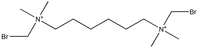 Hexamethylenebis[(bromomethyl)dimethylaminium] 结构式