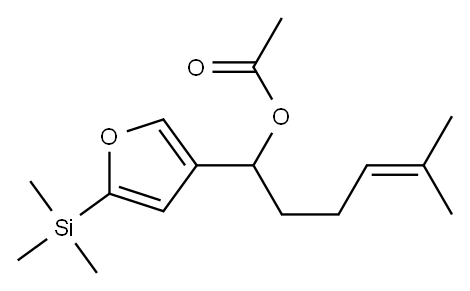 Acetic acid 1-[5-(trimethylsilyl)-3-furyl]-5-methyl-4-hexenyl ester|