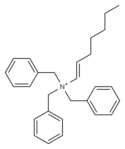 (1-Heptenyl)tribenzylaminium Structure