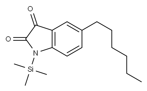 5-Hexyl-1-(trimethylsilyl)-1H-indole-2,3-dione|