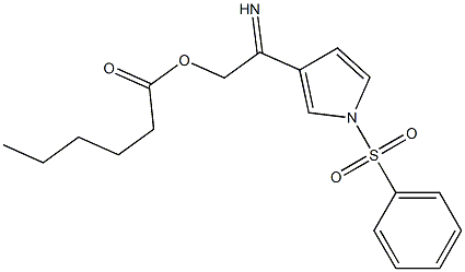 3-[(hexanoyloxy)ethanimidoyl]-1-(phenylsulfonyl)-1H-pyrrole