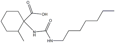 1-[(heptylcarbamoyl)amino]-2-methylcyclohexane-1-carboxylic acid Structure