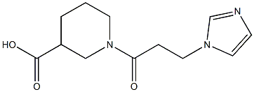 1-[3-(1H-imidazol-1-yl)propanoyl]piperidine-3-carboxylic acid Structure