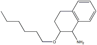 2-(hexyloxy)-1,2,3,4-tetrahydronaphthalen-1-amine 结构式
