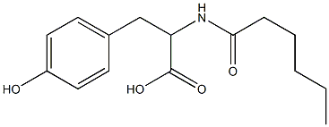 2-hexanamido-3-(4-hydroxyphenyl)propanoic acid Structure