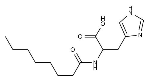 3-(1H-imidazol-4-yl)-2-octanamidopropanoic acid Structure