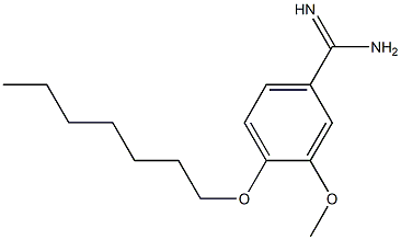 4-(heptyloxy)-3-methoxybenzene-1-carboximidamide 结构式