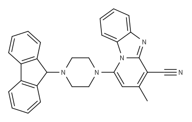 1-[4-(9H-fluoren-9-yl)piperazin-1-yl]-3-methylpyrido[1,2-a]benzimidazole-4-carbonitrile