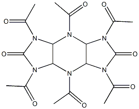 1,3,4,5,7,8-hexaacetyloctahydrodiimidazo[4,5-b:4,5-e]pyrazine-2,6(1H,3H)-dione 结构式
