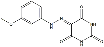 2,4,5,6(1H,3H)-pyrimidinetetrone 5-[N-(3-methoxyphenyl)hydrazone] Structure