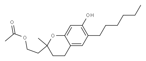 Acetic acid [2-[(3,4-dihydro-7-hydroxy-6-hexyl-2-methyl-2H-1-benzopyran)-2-yl]ethyl] ester|