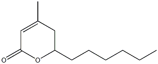 6-Hexyl-4-methyl-5,6-dihydro-2H-pyran-2-one Structure