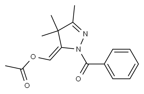 Acetic acid [[2-benzoyl-4,4,5-trimethyl-3,4-dihydro-2H-pyrazol]-3-ylidene]methyl ester