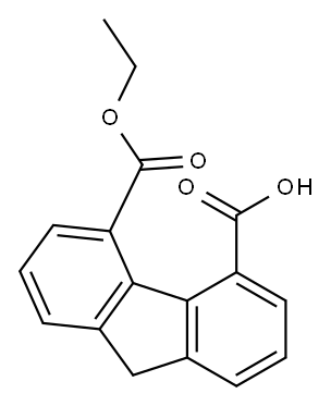 9H-Fluorene-4,5-dicarboxylic acid 4-ethyl ester Structure