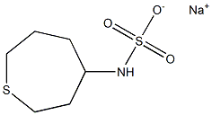 Hexahydrothiepin-4-ylsulfamic acid sodium salt Structure