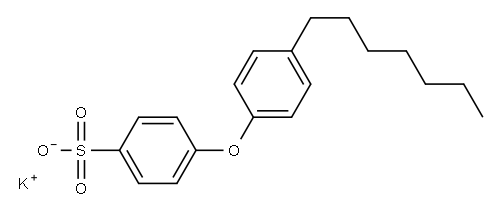 4-(4-Heptylphenoxy)benzenesulfonic acid potassium salt Structure
