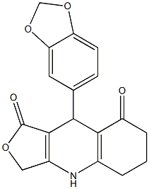 3,4,5,6,7,9-Hexahydro-9-(1,3-benzodioxol-5-yl)furo[3,4-b]quinoline-1,8-dione