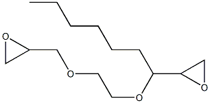 2,2'-[1-Hexyl-1,2-ethanediylbis(oxymethylene)]bis(oxirane) Structure