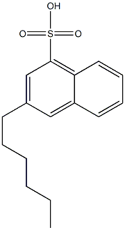 3-Hexyl-1-naphthalenesulfonic acid 结构式