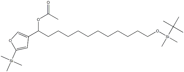 Acetic acid 1-[5-(trimethylsilyl)-3-furyl]-12-(tert-butyldimethylsiloxy)dodecyl ester