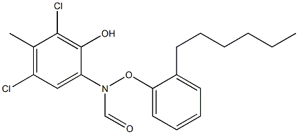 2-(2-Hexylphenoxyformylamino)-4,6-dichloro-5-methylphenol|
