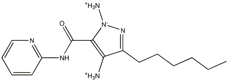 3-Hexyl-4-diazonio-5-[[2-pyridinylamino]carbonyl]-1H-pyrazol-1-ide 结构式