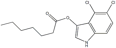 Heptanoic acid 4,5-dichloro-1H-indol-3-yl ester Structure