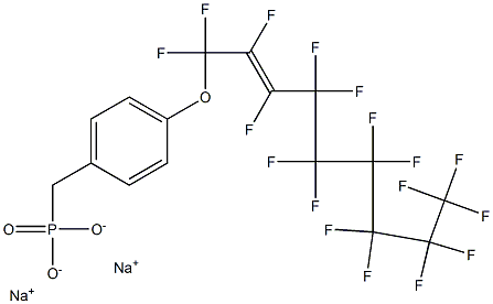 4-[(Heptadecafluoro-2-nonenyl)oxy]benzylphosphonic acid sodium salt|