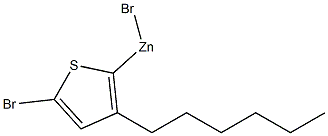 bromo(5-bromo-3-hexylthiophen-2-yl)zinc 结构式