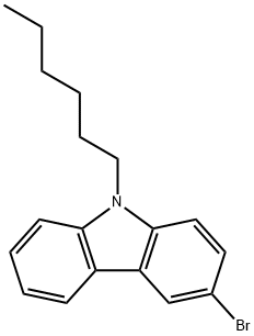 9H-Carbazole, 3-bromo-9-hexyl- Structure