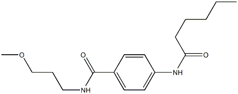 4-(hexanoylamino)-N-(3-methoxypropyl)benzamide Structure