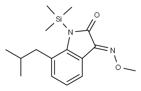 1H-Indole-2,3-dione, 7-isobutyl-1-(trimethylsilyl)-, 3-(O-methyloxime)