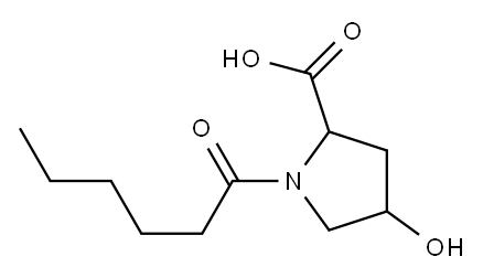 1-hexanoyl-4-hydroxypyrrolidine-2-carboxylic acid