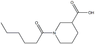 1-hexanoylpiperidine-3-carboxylic acid Structure