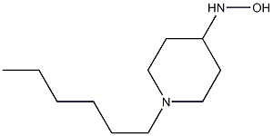 1-hexylpiperidine-4-hydroxylamine Structure