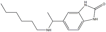 5-[1-(hexylamino)ethyl]-2,3-dihydro-1H-1,3-benzodiazol-2-one Structure
