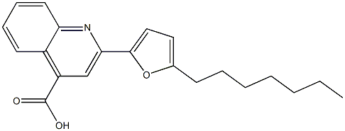 2-(5-heptyl-2-furyl)-4-quinolinecarboxylic acid Structure